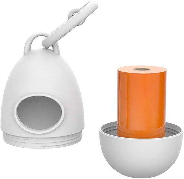 TUG Dog Waste Bag Dispenser with Dog Poop Bags, 15 Bags Per Roll, With White Dispenser