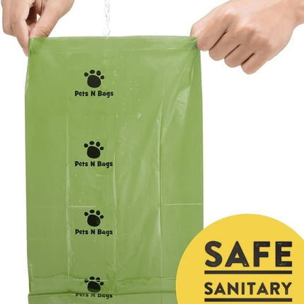 Dog Poop Bags, Dog Waste Bags, Biodegradable Unscented Refill Rolls, Includes Dispenser