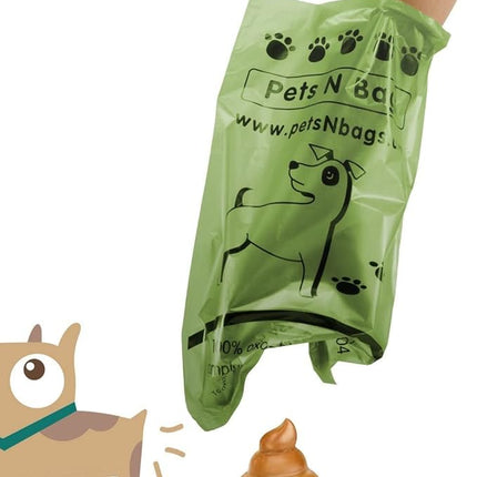 Dog Poop Bags, Dog Waste Bags, Biodegradable Unscented Refill Rolls, Includes Dispenser