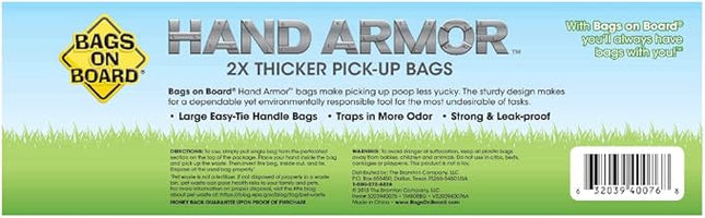 Bags on Board Dog Poop Bags - Extra Thick Waste Pickup Bags with Easy Tie Handles - Easy Dispensing Drawer Pack - 200 Count