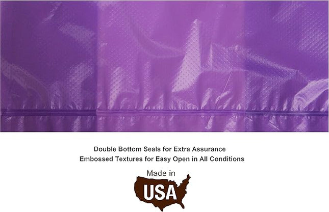 Five Star Pet Purse Style Dispenser with 2 Rolls Made in USA Easy Open Poop Bags Dog Waste Bags (Purple Black)