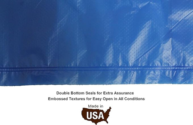 FiveStarPet Purse Style Dispenser with 2 Rolls Made in USA Easy Open Poop Bags Dog Waste Bags (Blue Paw)